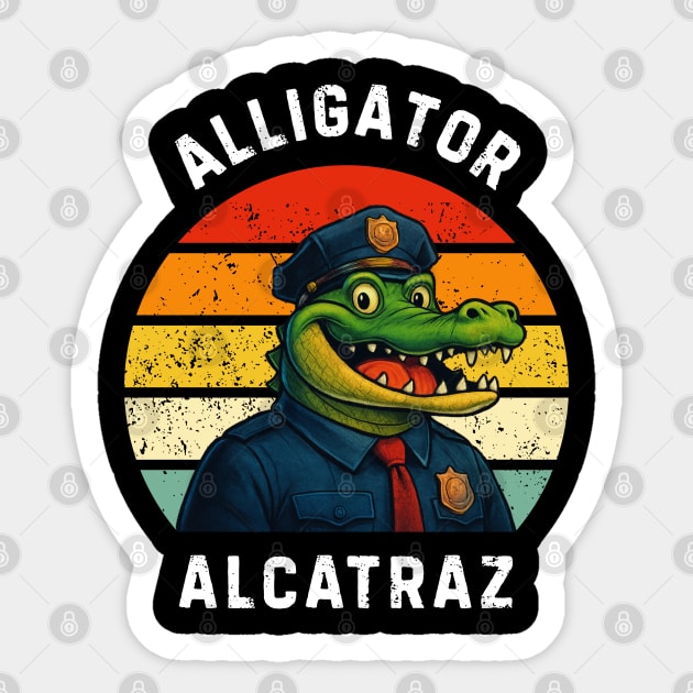 Alligator-Alcatraz Sticker by Creatifly Graphic Tees